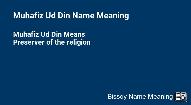 Muhafiz Ud Din Name Meaning